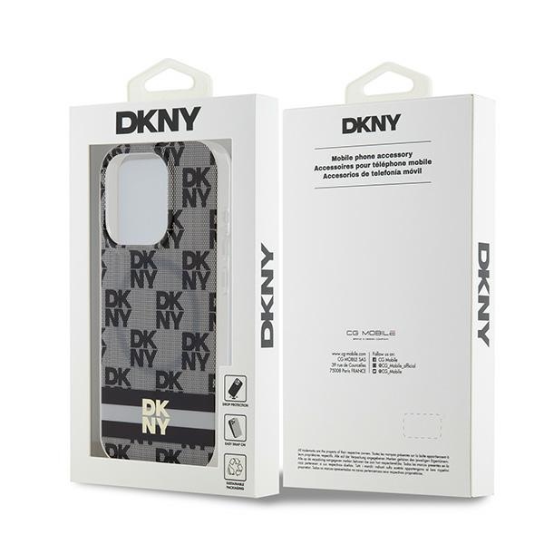 DKNY nak�adka be�owa HC Magsafe pc tpu checkered pattern w printed stripes Apple iPhone 15 Pro Max / 8