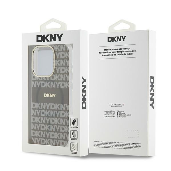 DKNY nak�adka be�owa HC Magsafe pc tpu repeat texture pattern w stripe Apple iPhone 15 Pro / 8