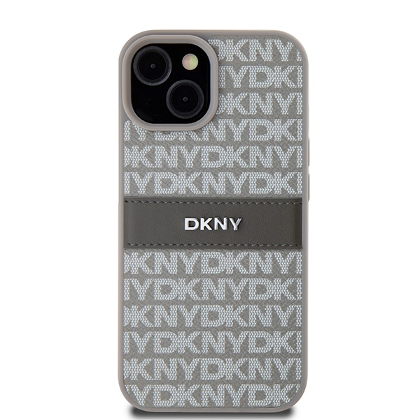 DKNY nak�adka be�owa HC PU repeat texture pattern w tonal stripe Apple iPhone 15 / 3