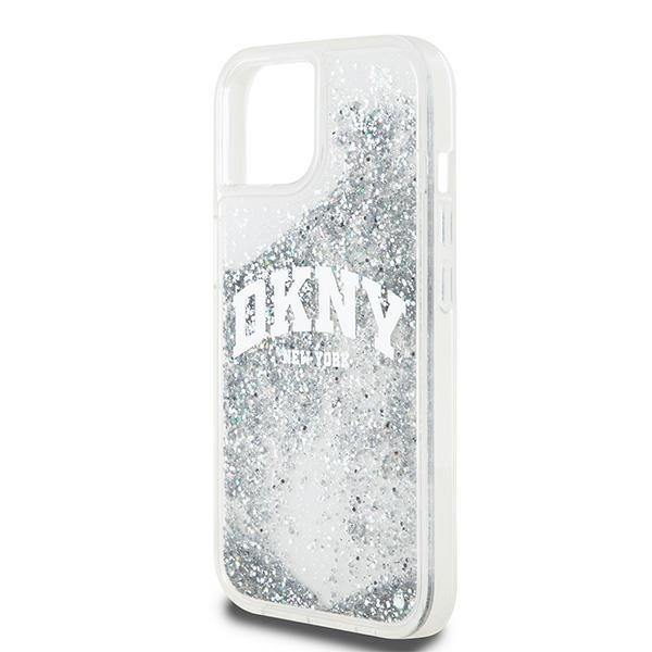 DKNY nak�adka bia�a HC liquid glitters w arch logo Apple iPhone 15 / 6