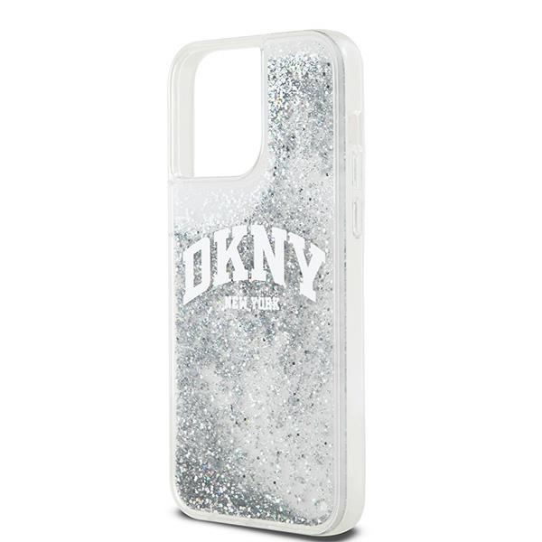 DKNY nak�adka bia�a HC liquid glitters w arch logo Apple iPhone 15 Pro Max / 6