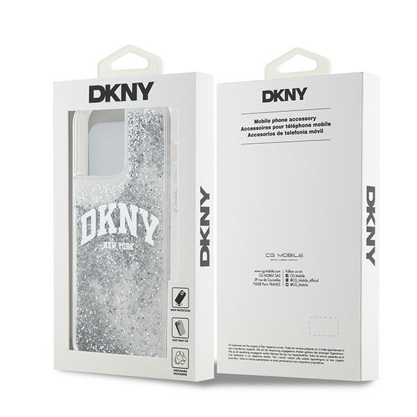 DKNY nak�adka bia�a HC liquid glitters w arch logo Apple iPhone 15 Pro Max / 8