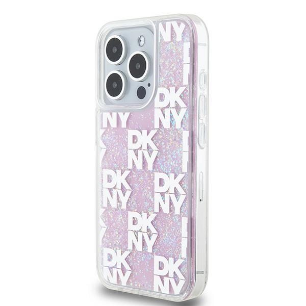 DKNY nak�adka bia�a HC liquid glitters w checkered pattern Apple iPhone 15 Pro / 2