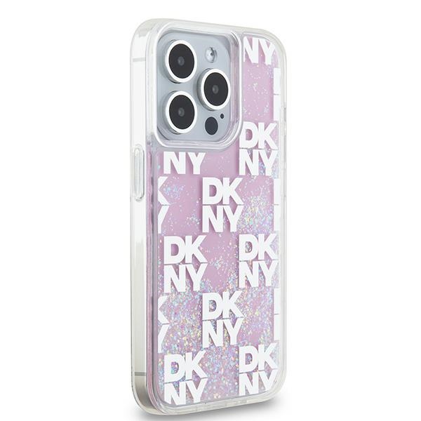 DKNY nak�adka bia�a HC liquid glitters w checkered pattern Apple iPhone 15 Pro / 4