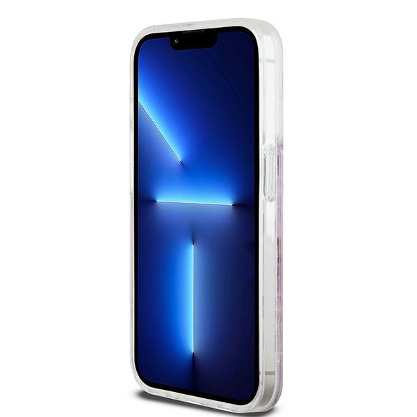 DKNY nak�adka bia�a HC liquid glitters w checkered pattern Apple iPhone 15 Pro / 5