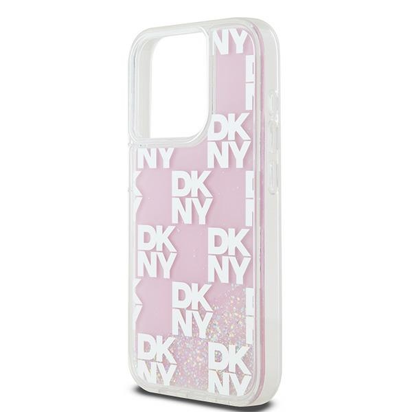 DKNY nak�adka bia�a HC liquid glitters w checkered pattern Apple iPhone 15 Pro / 6