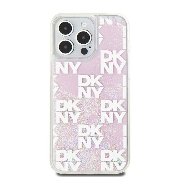 DKNY nak�adka bia�a HC liquid glitters w checkered pattern Apple iPhone 15 Pro Max / 3