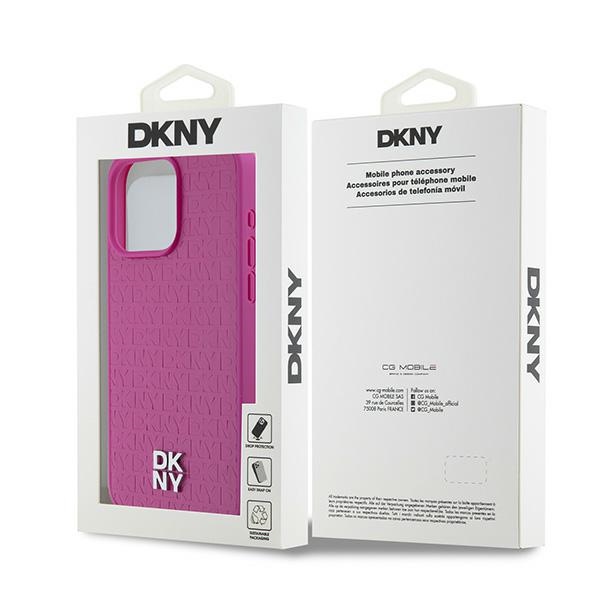 DKNY nak�adka br�zowa HC Magsafe pu repeat pattern w bottom stripe Apple iPhone 15 Pro Max / 8