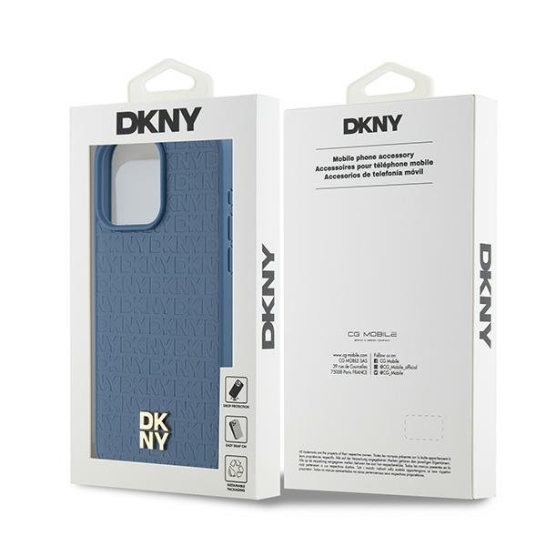 DKNY nak�adka br�zowa HC Magsafe pu repeat pattern w stack logo Apple iPhone 15 Pro Max / 8