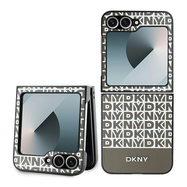 DKNY nak�adka br�zowa Repeat Pattern Bottom Stripe Samsung Galaxy Z Flip 6