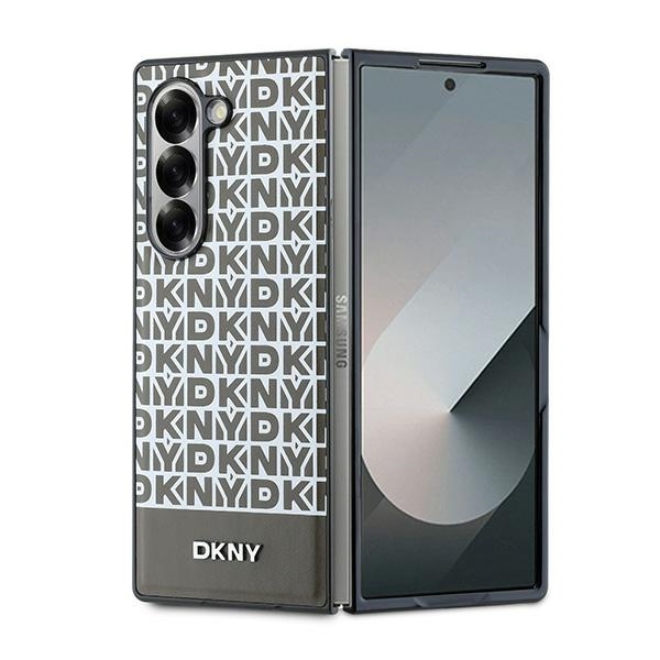 DKNY nak�adka br�zowa Repeat Pattern Bottom Stripe Samsung Galaxy Z Fold 6