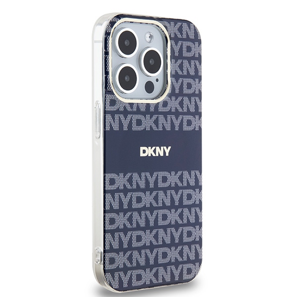 DKNY nak�adka niebieska HC Magsafe pc tpu repeat texture pattern w stripe Apple iPhone 15 Pro / 4