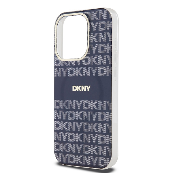 DKNY nak�adka niebieska HC Magsafe pc tpu repeat texture pattern w stripe Apple iPhone 15 Pro / 6