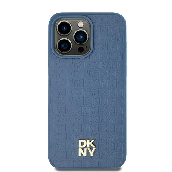 DKNY nak�adka niebieska HC Magsafe pu repeat pattern w stack logo Apple iPhone 15