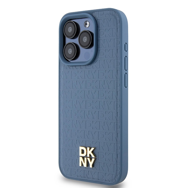DKNY nak�adka niebieska HC Magsafe pu repeat pattern w stack logo Apple iPhone 15 Pro / 2