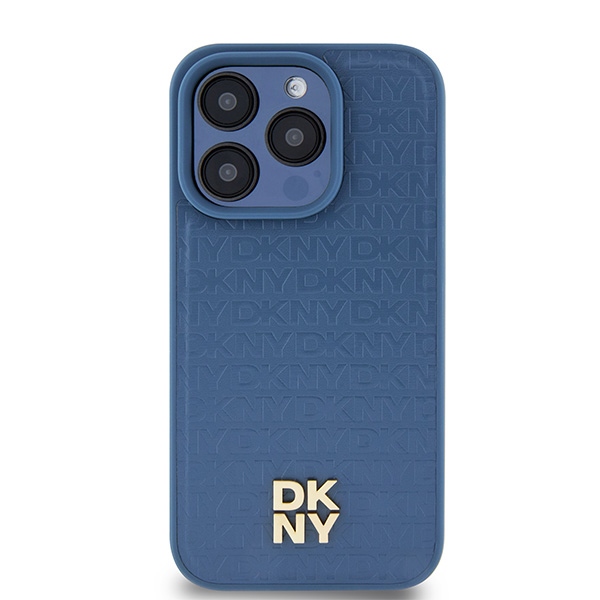DKNY nak�adka niebieska HC Magsafe pu repeat pattern w stack logo Apple iPhone 15 Pro / 3