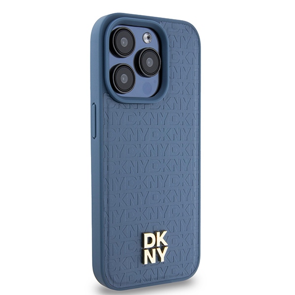 DKNY nak�adka niebieska HC Magsafe pu repeat pattern w stack logo Apple iPhone 15 Pro / 4