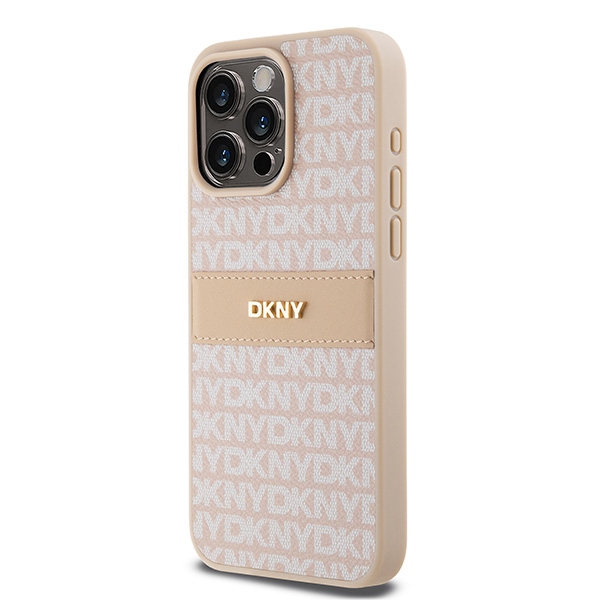 DKNY nak�adka niebieska HC PU repeat texture pattern w tonal stripe Apple iPhone 15 Pro Max / 2
