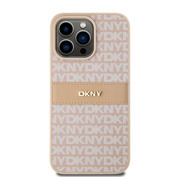 DKNY nak�adka niebieska HC PU repeat texture pattern w tonal stripe Apple iPhone 15 Pro Max / 3