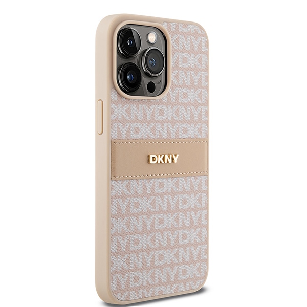 DKNY nak�adka niebieska HC PU repeat texture pattern w tonal stripe Apple iPhone 15 Pro Max / 4