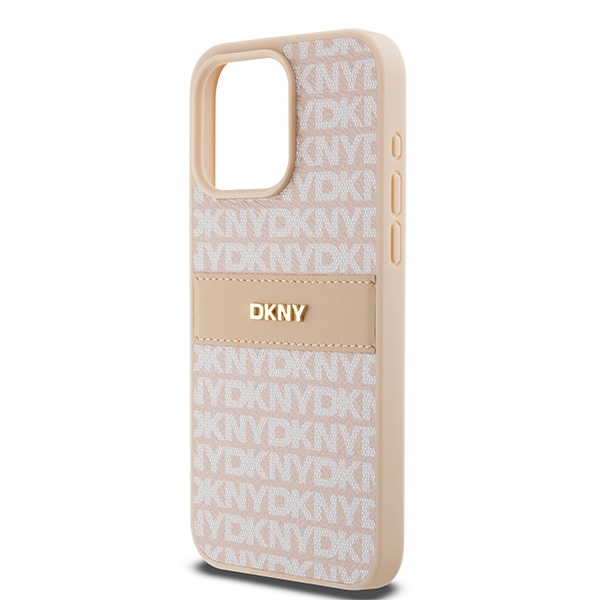 DKNY nak�adka niebieska HC PU repeat texture pattern w tonal stripe Apple iPhone 15 Pro Max / 6