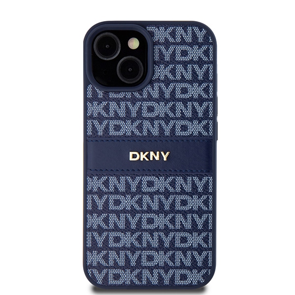 DKNY nak�adka niebieska HC PU repeat texture pattern w tonal stripe Apple iPhone 15 / 3