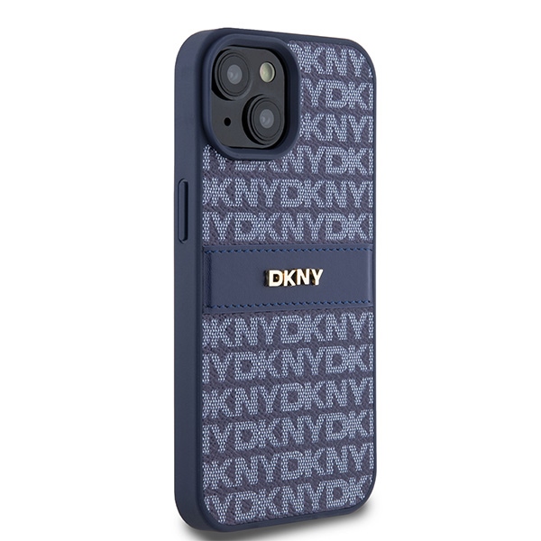 DKNY nak�adka niebieska HC PU repeat texture pattern w tonal stripe Apple iPhone 15 / 4