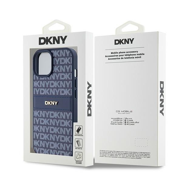 DKNY nak�adka niebieska HC PU repeat texture pattern w tonal stripe Apple iPhone 15 / 8