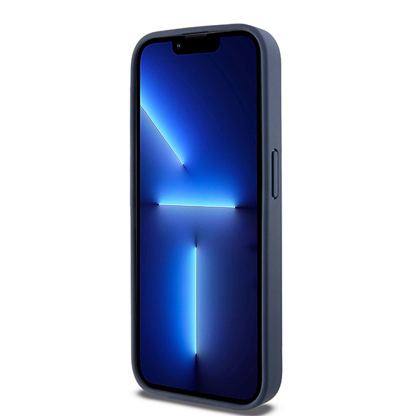 DKNY nak�adka niebieska HC PU repeat texture pattern w tonal stripe Apple iPhone 15 Pro / 5