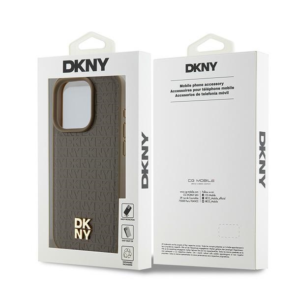 DKNY nak�adka r�owa HC Magsafe pu repeat pattern w stack logo Apple iPhone 15 Pro Max / 8