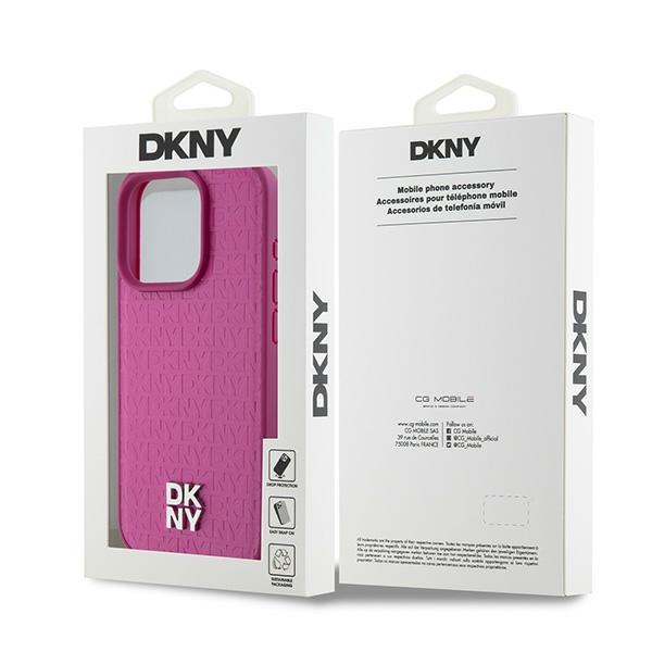 DKNY nak�adka r�owa HC Magsafe pu repeat pattern w stack logo Apple iPhone 15 Pro / 8