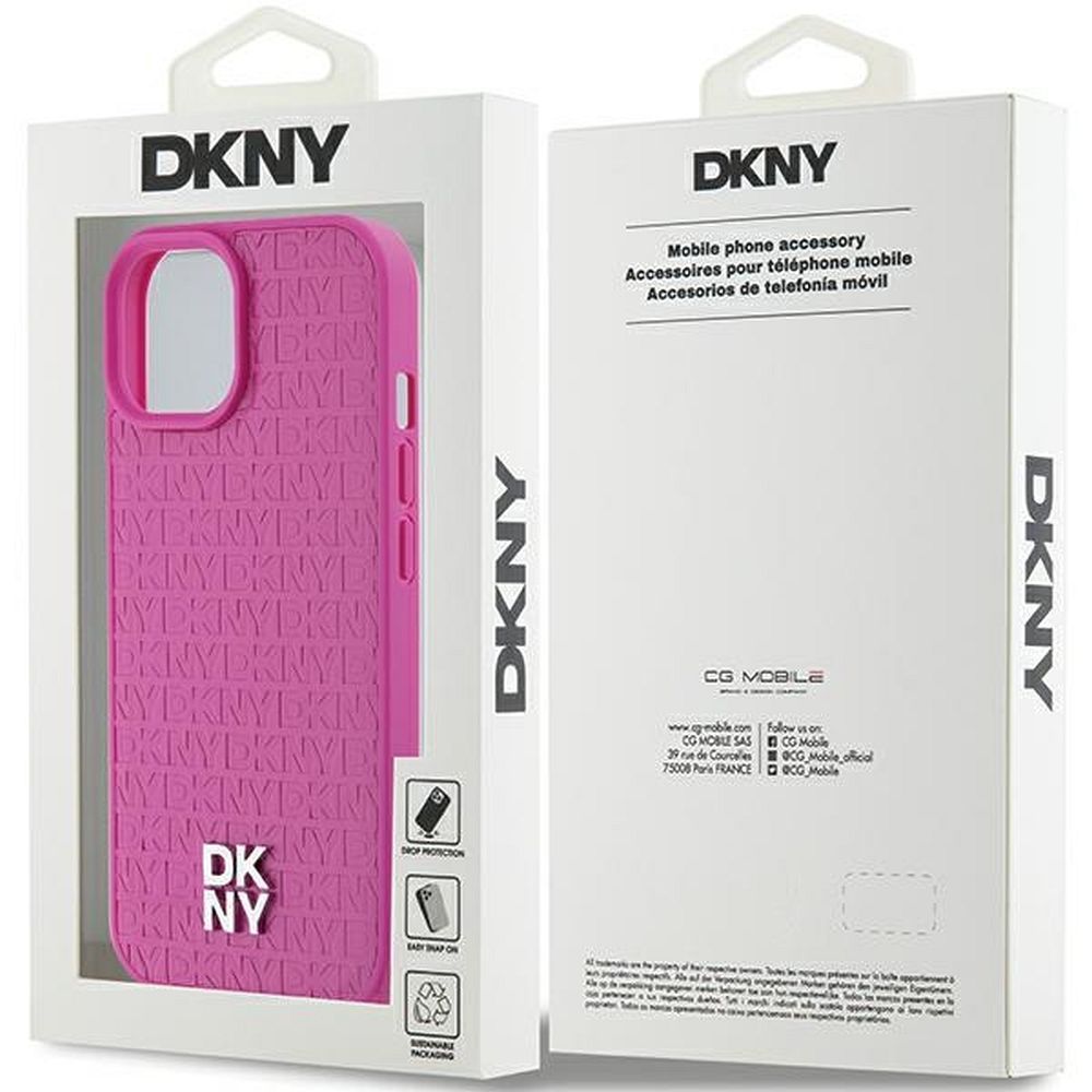DKNY nak�adka r�owa HC Magsafe pu repeat pattern w stack logo Apple iPhone 15 / 8