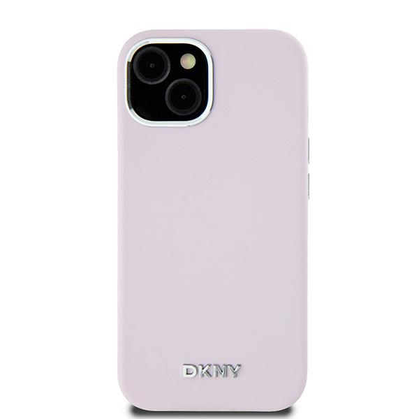 DKNY nak�adka r�owa HC Magsafe silicone w horizontal metal logo Apple iPhone 15 Plus / 3