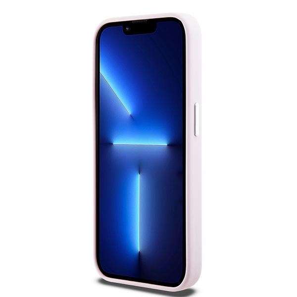 DKNY nak�adka r�owa HC Magsafe silicone w horizontal metal logo Apple iPhone 15 Pro / 5