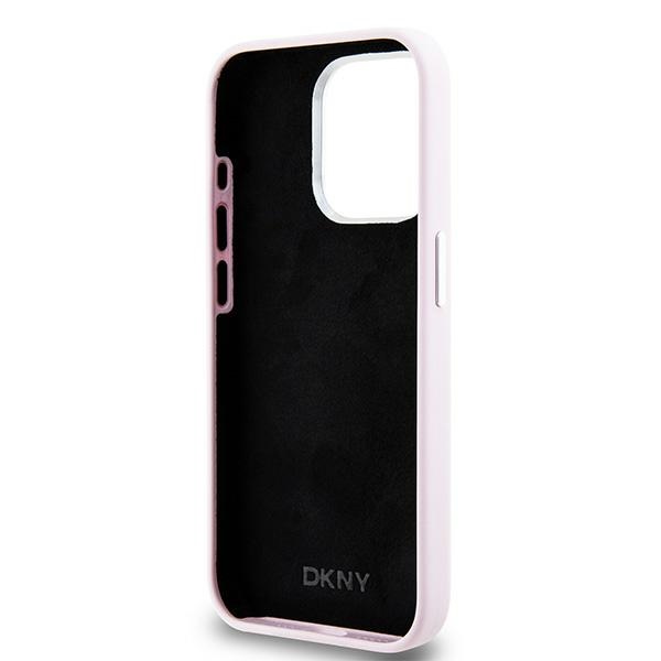 DKNY nak�adka r�owa HC Magsafe silicone w horizontal metal logo Apple iPhone 15 Pro / 7