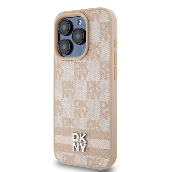 DKNY nak�adka r�owa HC PU checkered pattern w printed stripes Apple iPhone 15 Pro Max / 2