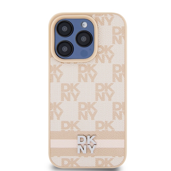 DKNY nak�adka r�owa HC PU checkered pattern w printed stripes Apple iPhone 15 Pro Max / 3