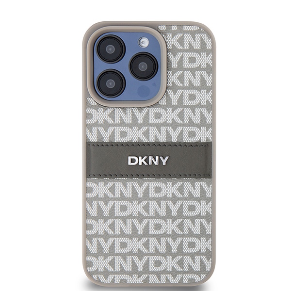 DKNY nak�adka r�owa HC PU repeat texture pattern w tonal stripe Apple iPhone 15 Pro Max / 3