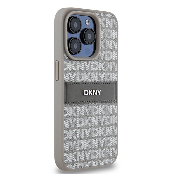 DKNY nak�adka r�owa HC PU repeat texture pattern w tonal stripe Apple iPhone 15 Pro Max / 4