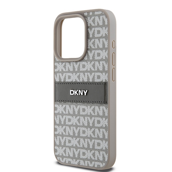 DKNY nak�adka r�owa HC PU repeat texture pattern w tonal stripe Apple iPhone 15 Pro Max / 6