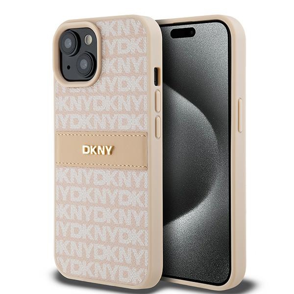 DKNY nak�adka r�owa HC PU repeat texture pattern w tonal stripe Apple iPhone 15 Plus