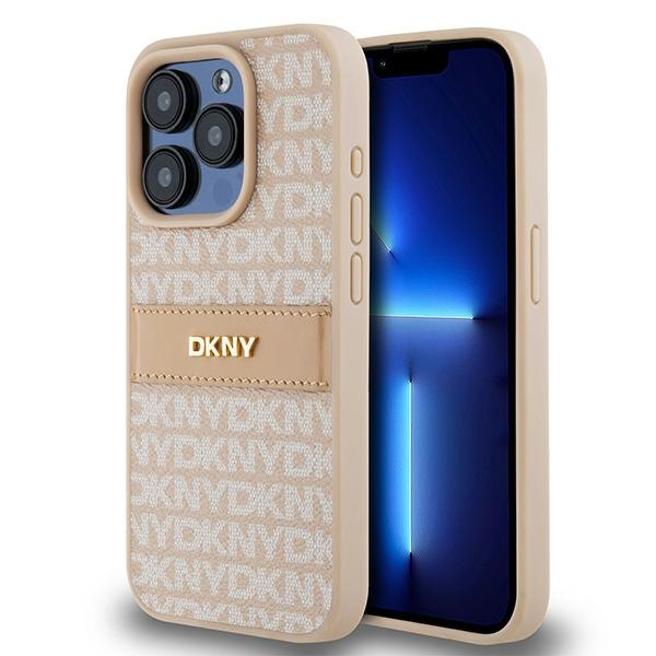 DKNY nak�adka r�owa HC PU repeat texture pattern w tonal stripe Apple iPhone 15 Pro