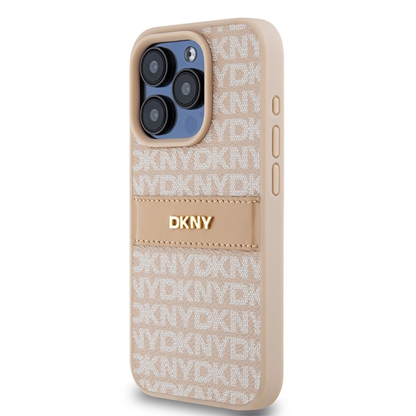 DKNY nak�adka r�owa HC PU repeat texture pattern w tonal stripe Apple iPhone 15 Pro / 2