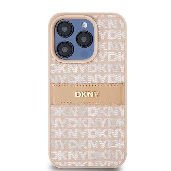 DKNY nak�adka r�owa HC PU repeat texture pattern w tonal stripe Apple iPhone 15 Pro / 3