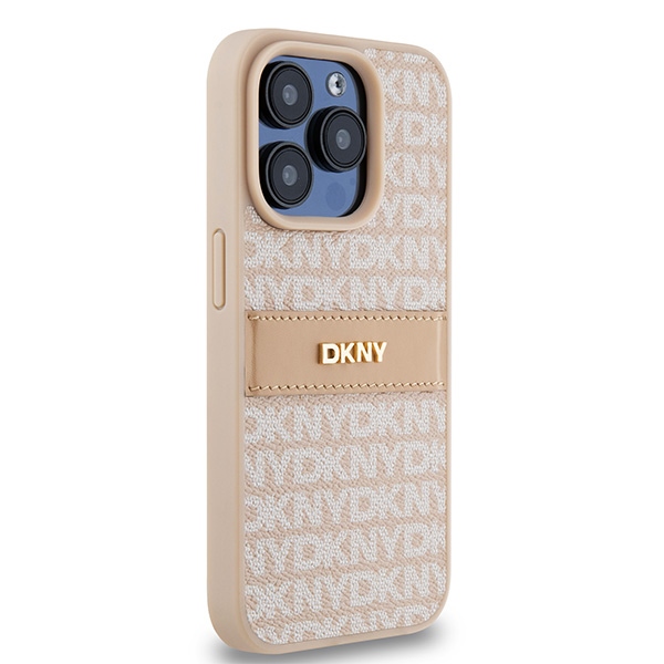 DKNY nak�adka r�owa HC PU repeat texture pattern w tonal stripe Apple iPhone 15 Pro / 4