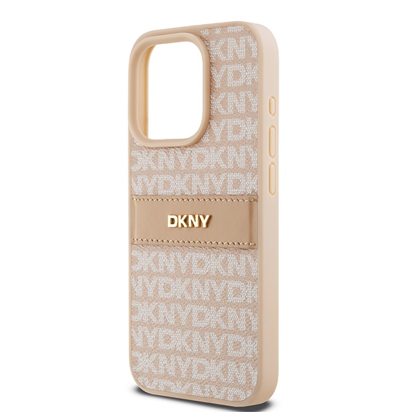 DKNY nak�adka r�owa HC PU repeat texture pattern w tonal stripe Apple iPhone 15 Pro / 6