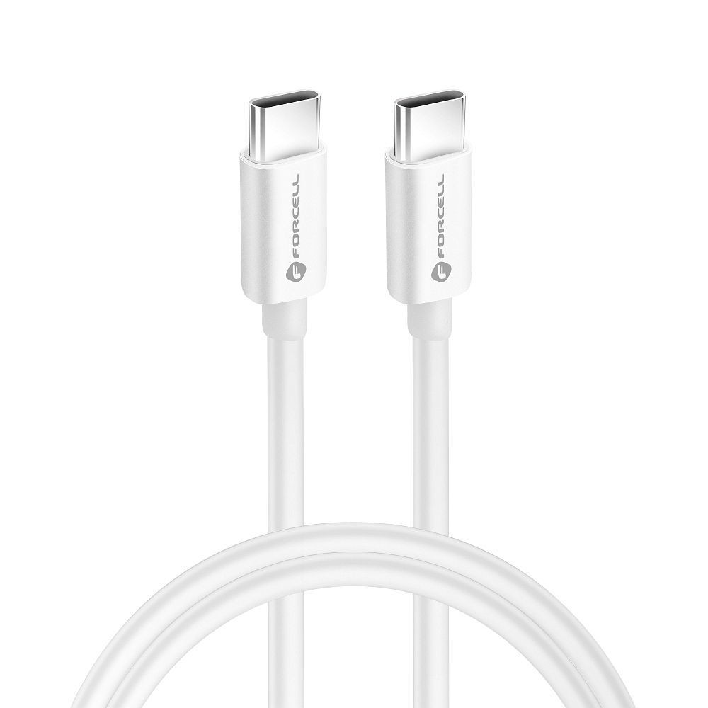 Długi kabel do ładowarki FORCELL USB-C 60W 2m biały Samsung Galaxy S18E / 2 Długi kabel do ładowarki FORCELL USB-C 60W 2m biały Samsung Galaxy S18E / 2