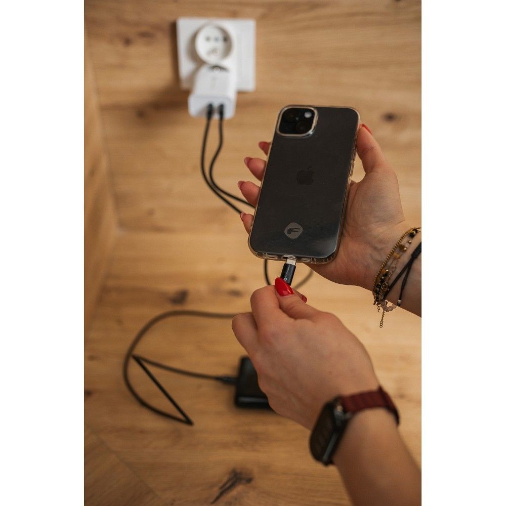 Długi kabel do ładowarki FORCELL USB-C 60W 2m czarny Samsung Galaxy M62 / 5 Długi kabel do ładowarki FORCELL USB-C 60W 2m czarny Samsung Galaxy M62 / 5