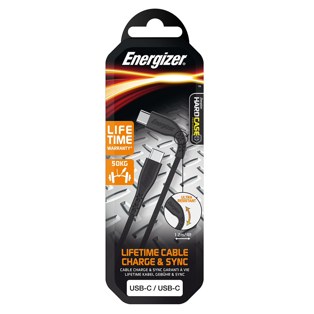 Energizer Hardcase Kabel typ-C/typ-C 1,2m czarny Lifetime Tinbox / 4