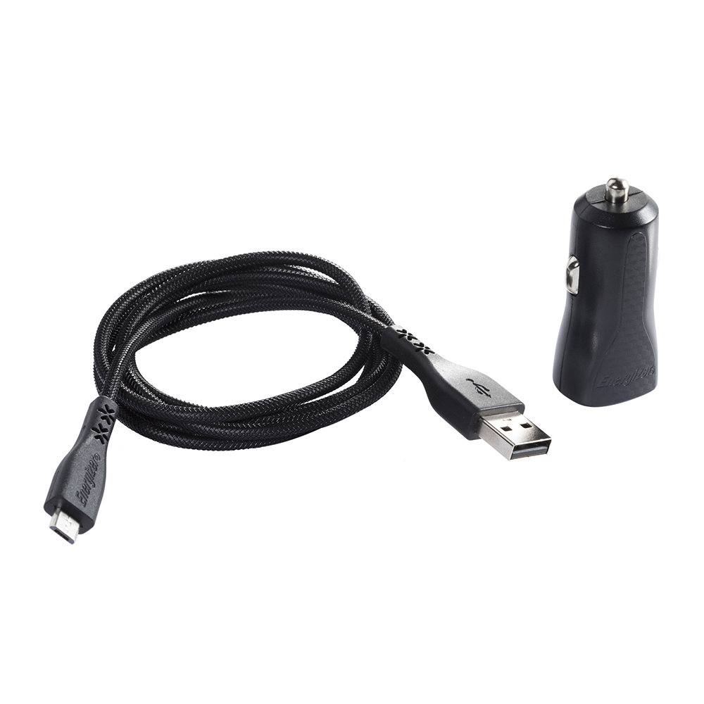Energizer Hardcase �adowarka samochodowa 1USB 1A z kablem micro czarna Lifetime / 2